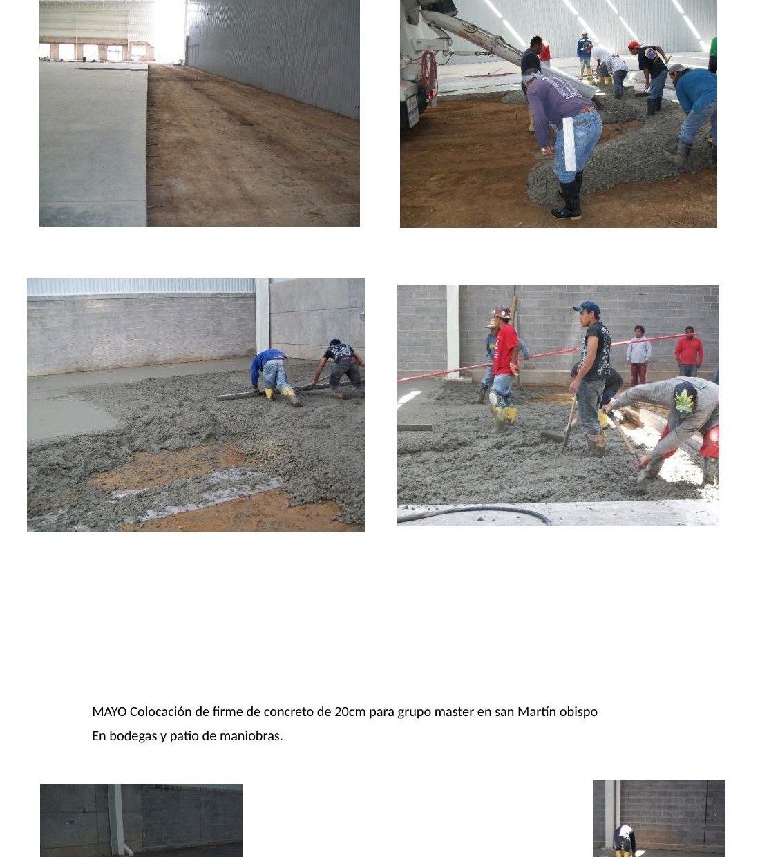 Firme de concreto para Grupo Master
